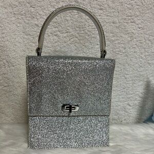 Neely & Chloe Silver Glitter Handbag